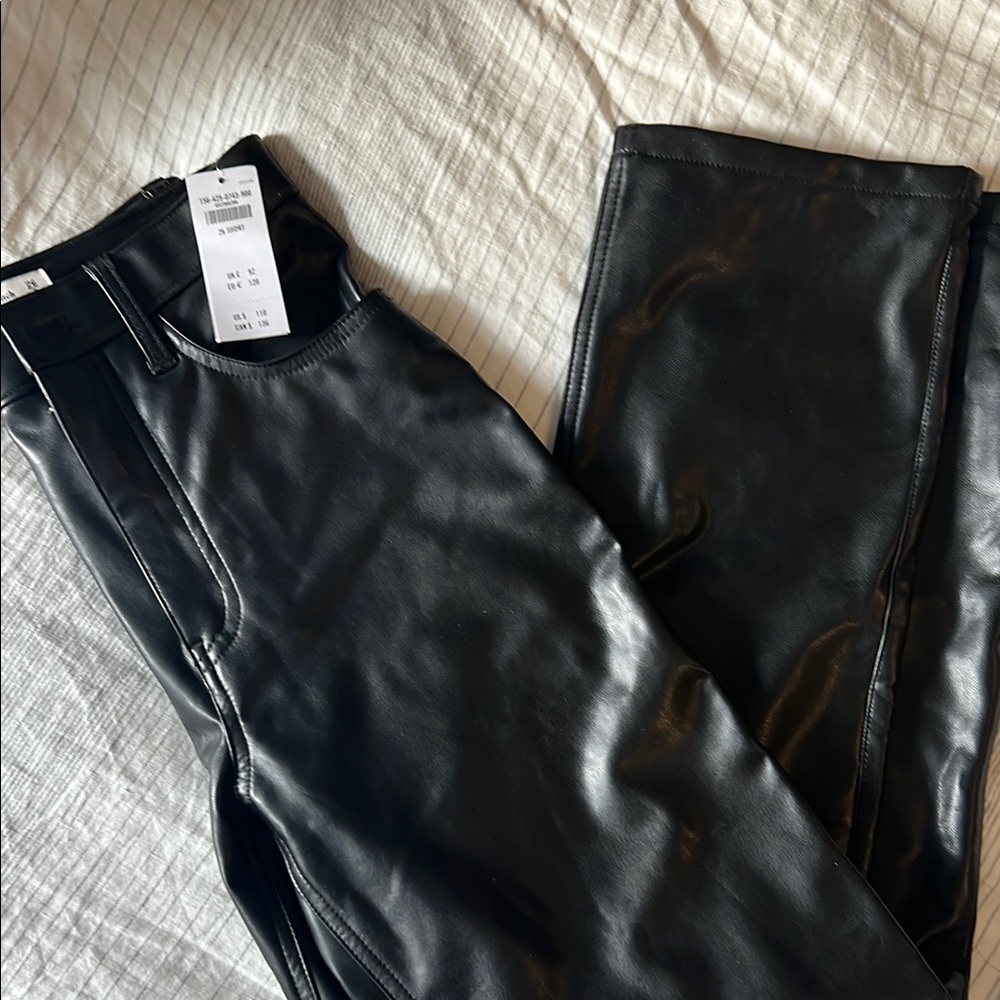 Abercrombie Black Faux Leather Pants
